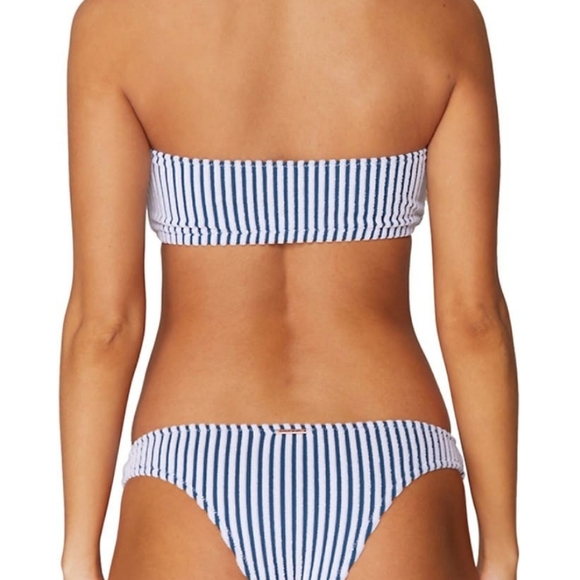 Spiritual Gangster Striped Bandeau Bikini Top Baki blue size M - Picture 2 of 4